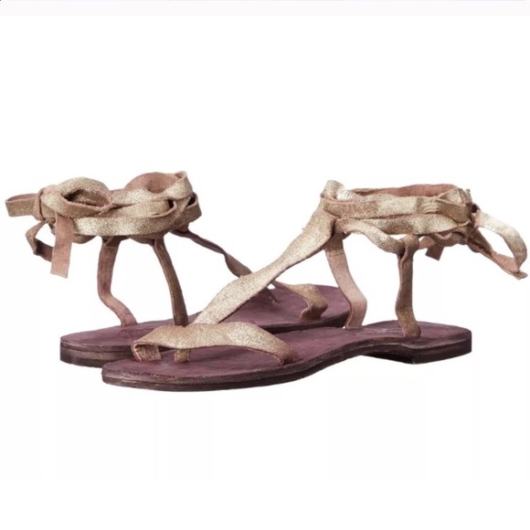 Free People Dahlia Sunkissed Lace Up Sandal - Picture 2 of 5